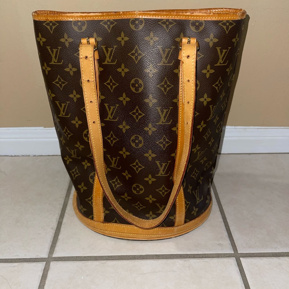 LV Brown Vintage Monogram Bucket Bag - Picture 2 of 16
